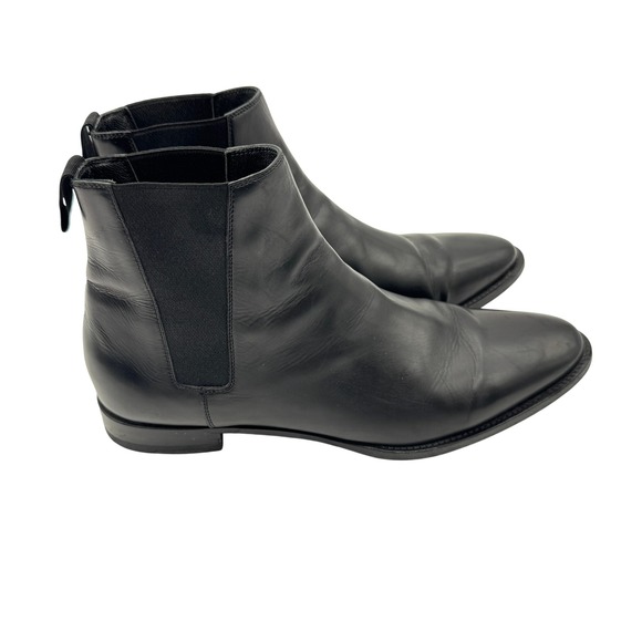 Ann Mashburn Boots Leather Chelsea Pull On Ankle Women's Size 11 Black - Picture 1 of 9